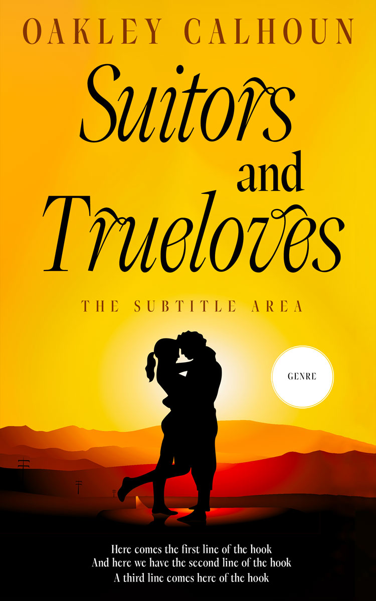 2D view of Premade Romance Book Cover - Amber