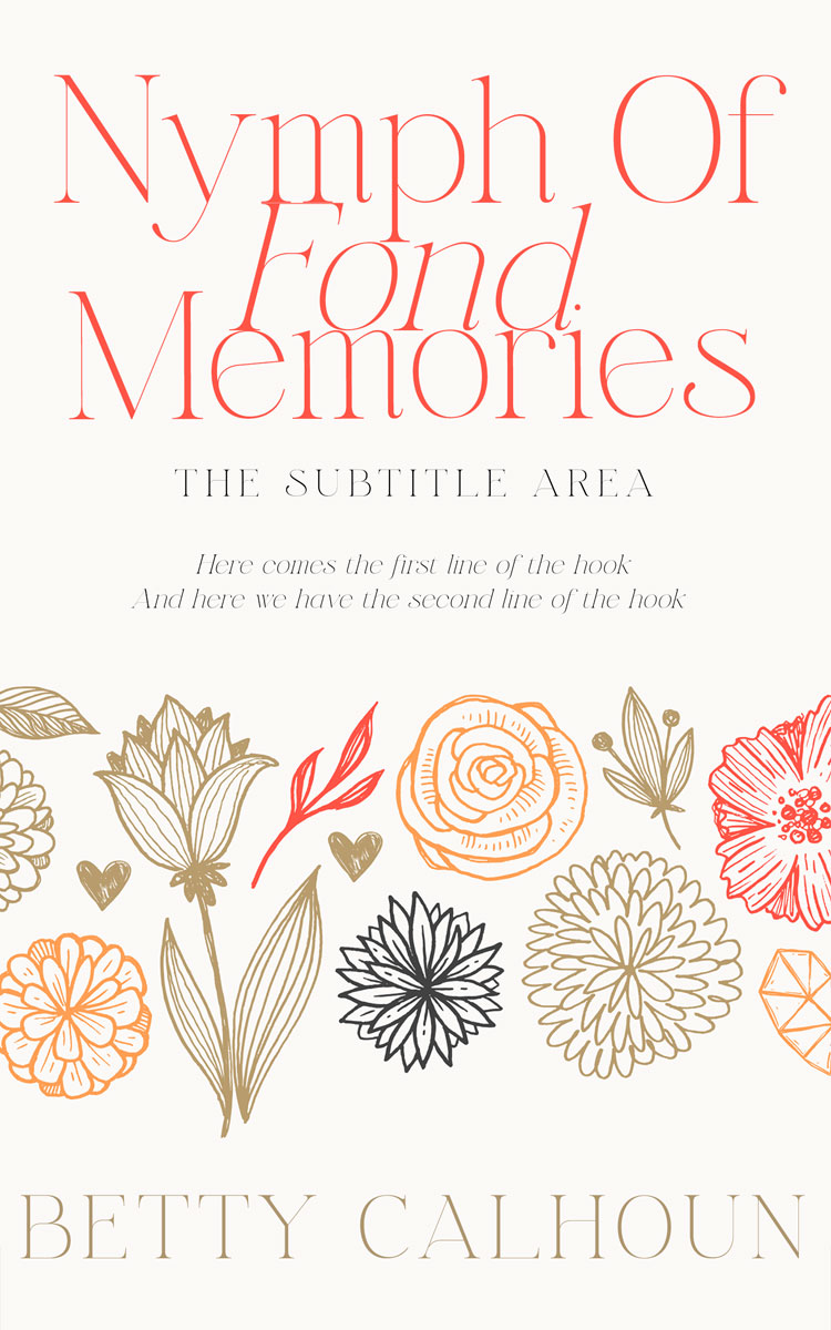 2D view of Premade Romance Book Cover - Merino