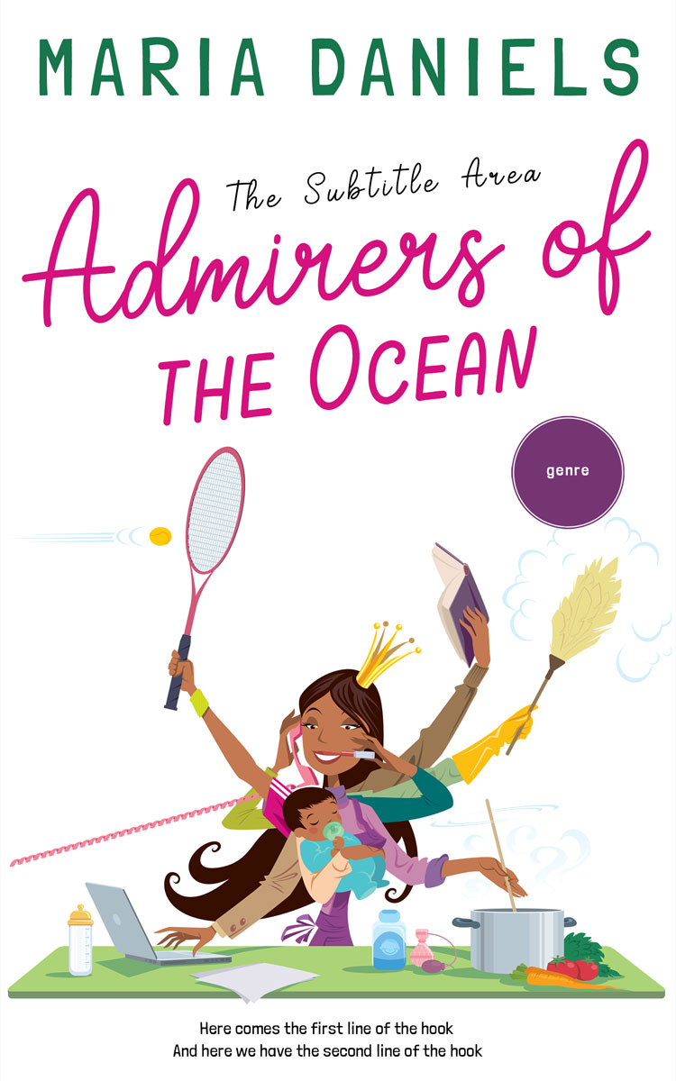 2D view of Premade Chick Lit Book Cover - Periglacial Blue