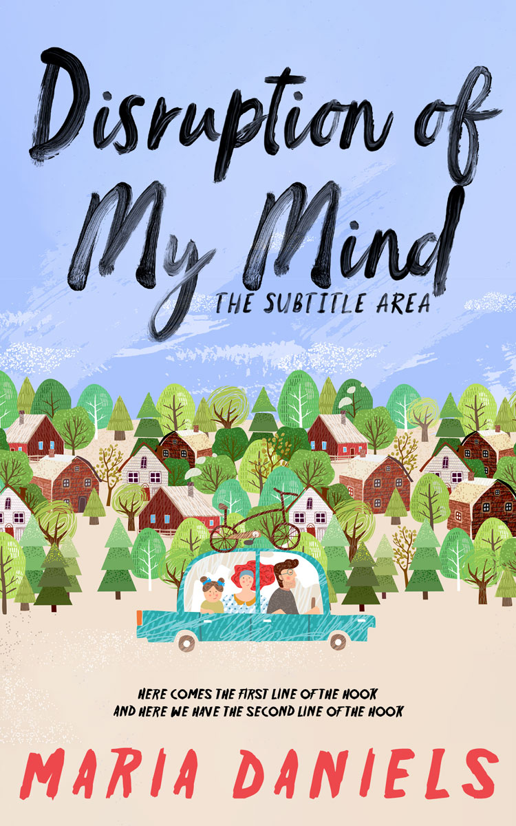 2D view of Premade Chick Lit Book Cover - Geyser