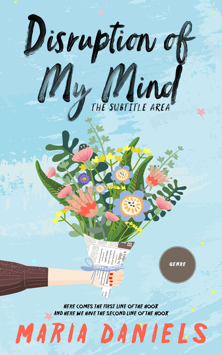 2D view of Premade Chick Lit Book Cover - Powder Blue