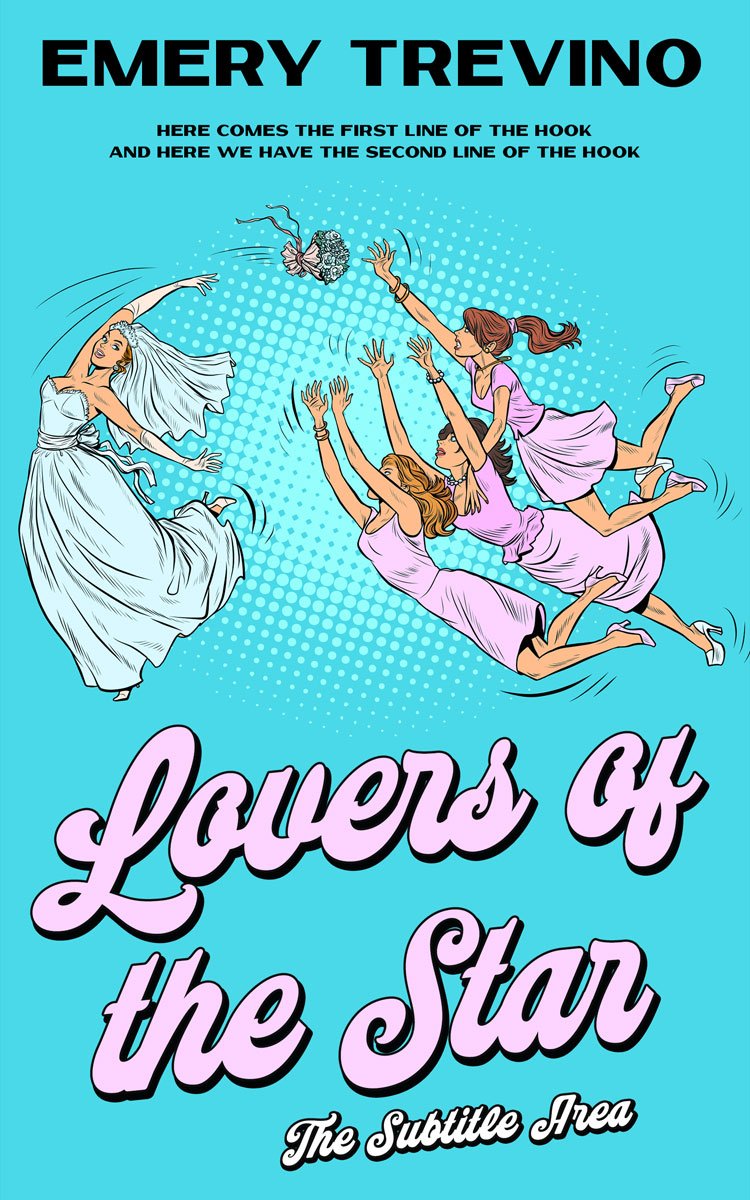 2D view of Premade Romance Book Cover - Picton Blue