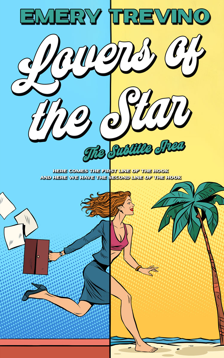 2D view of Premade Business Book Cover - Turquoise Blue