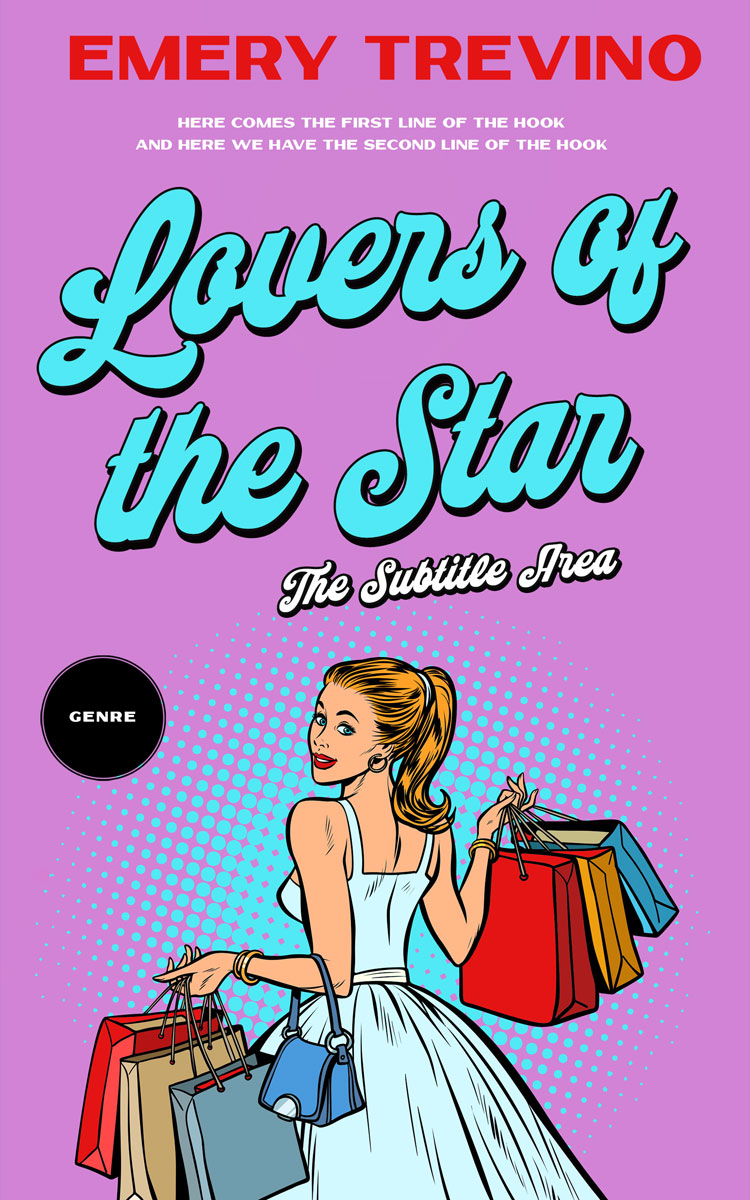 2D view of Premade Romance Book Cover - Light Orchid