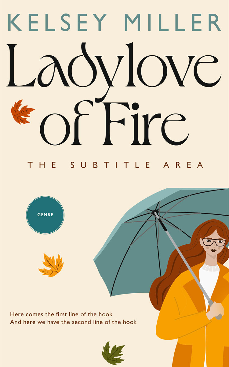 2D view of Premade Chick Lit Book Cover - Linen