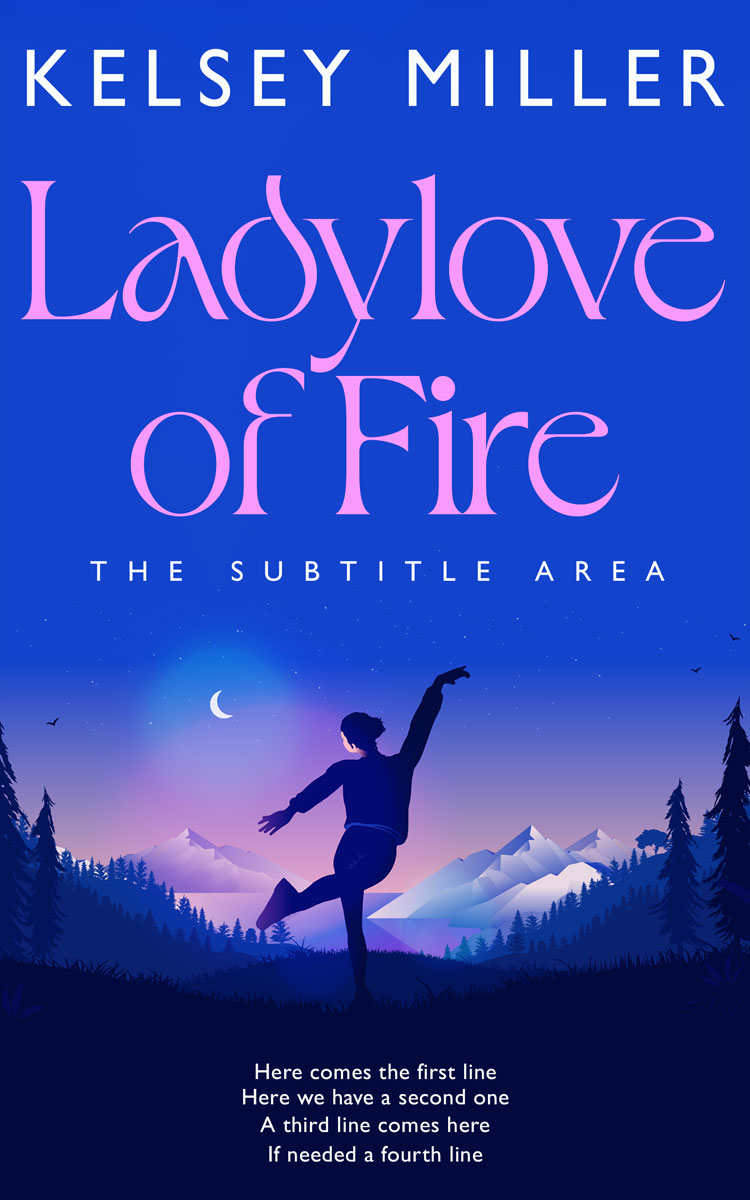 2D view of Premade Chick Lit Book Cover - Persian Blue