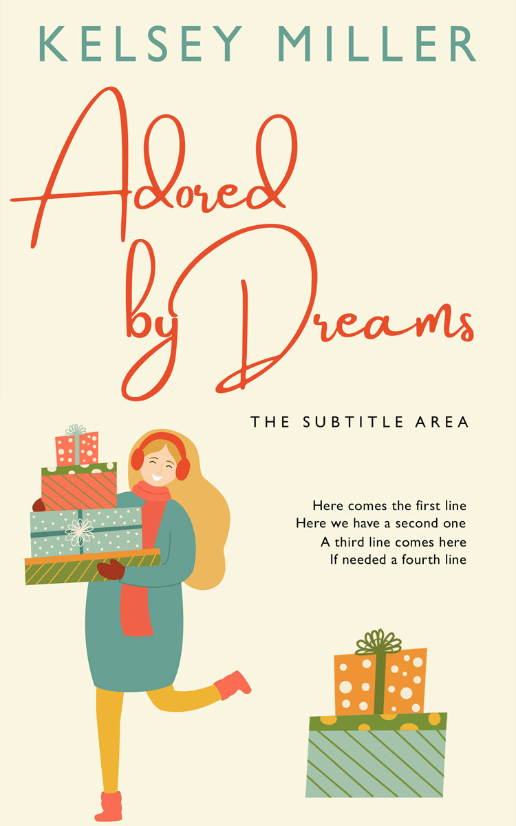 2D view of Premade Chick Lit Book Cover - Quarter Spanish White