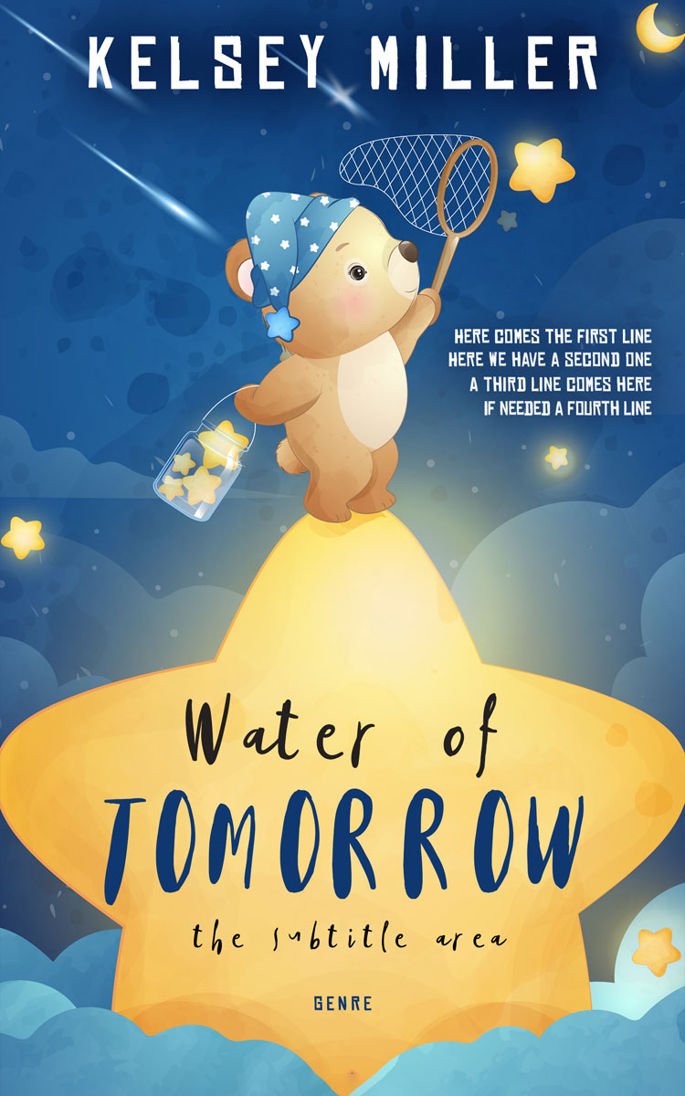 2D view of Premade Children's Book Cover - Chambray