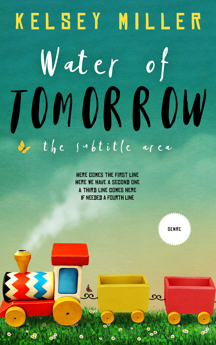 2D view of Premade Fantasy Book Cover - Ocean Green