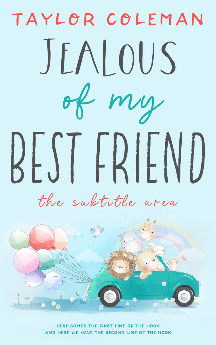 2D view of Premade Children's Book Cover - White Ice