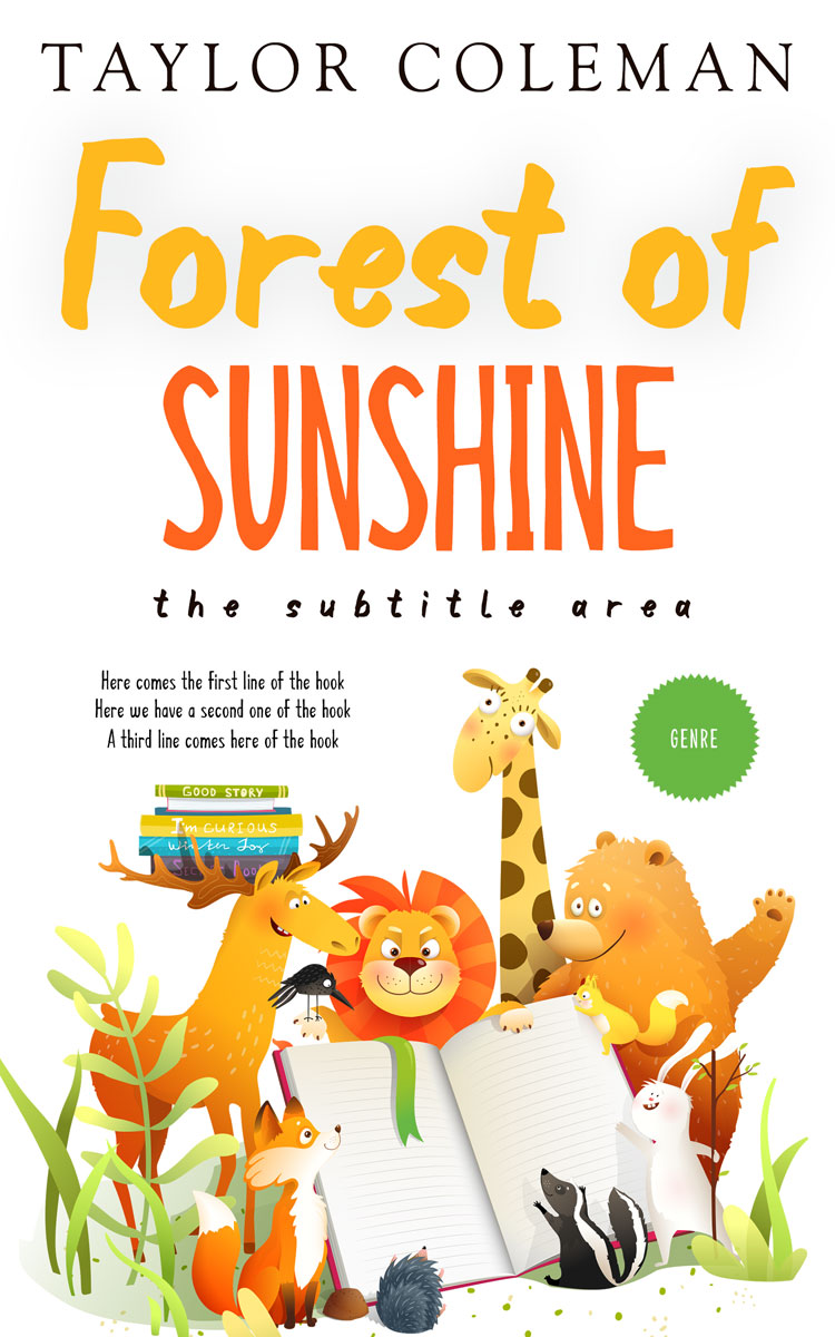 2D view of Premade Children's Book Cover - Pampas