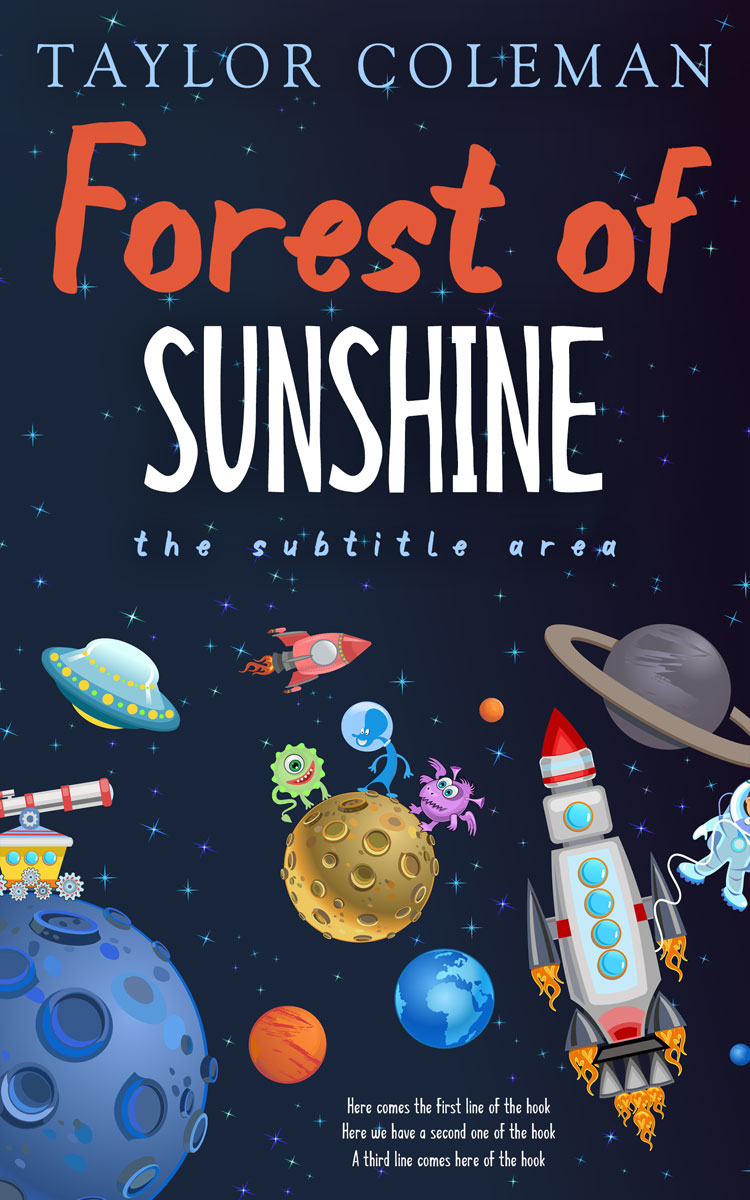 2D view of Premade Children's Book Cover - Mirage