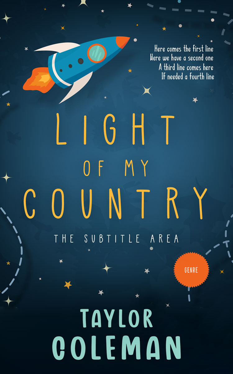 2D view of Premade Children's Book Cover - Elephant