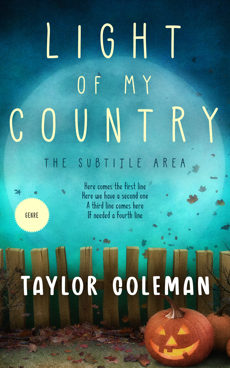 2D view of Premade Fantasy Book Cover - Outer Space