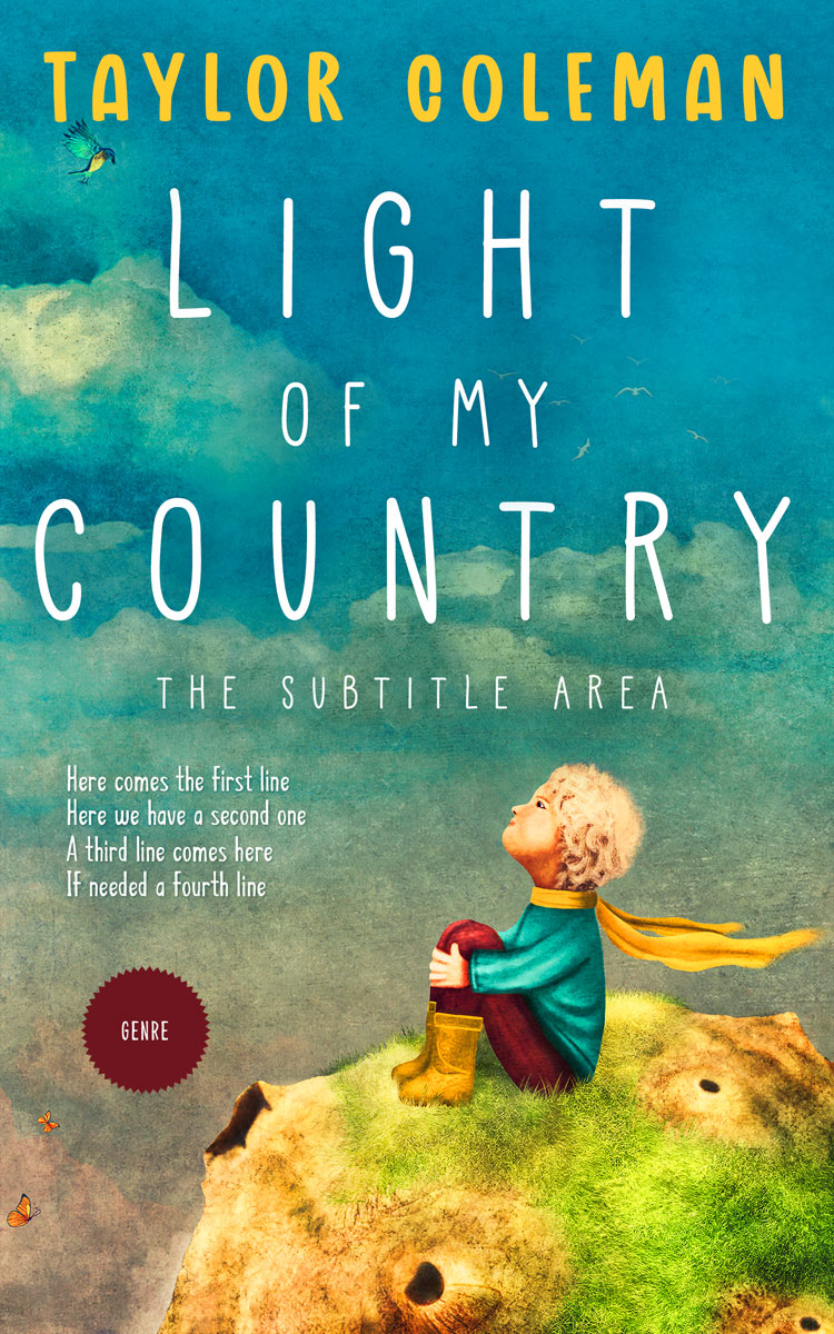 2D view of Premade Fantasy Book Cover - Paradiso