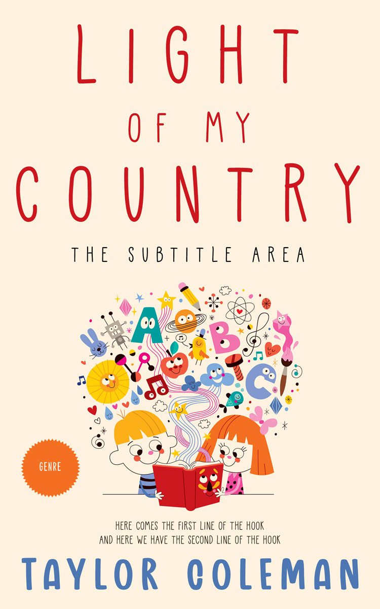 2D view of Premade Children's Book Cover - Linen