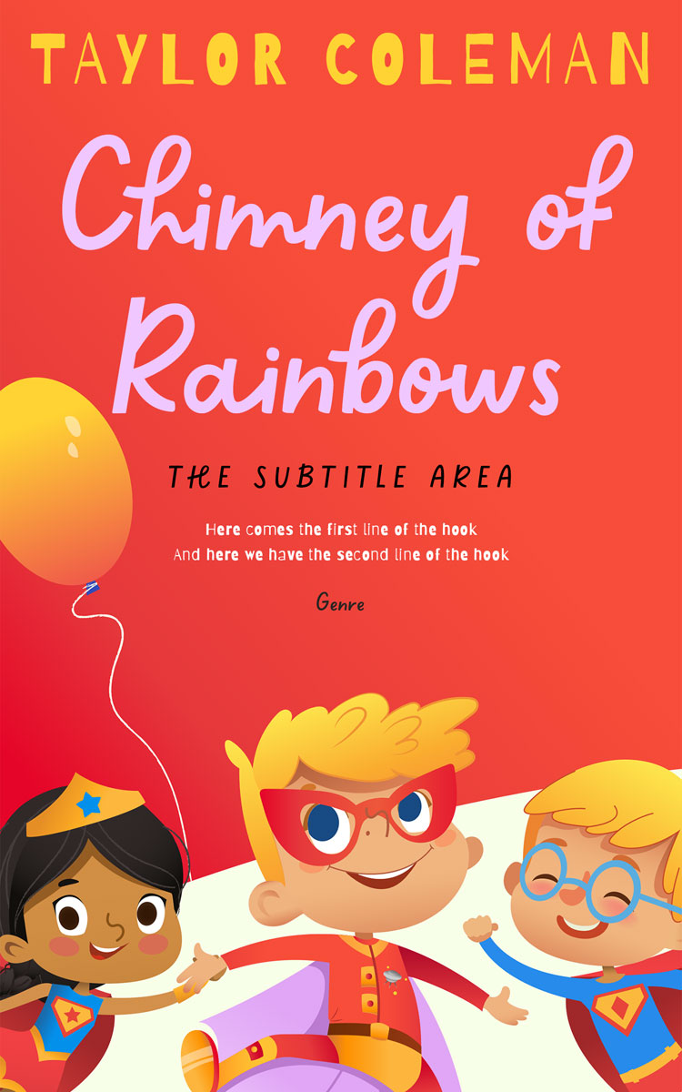 2D view of Premade Children's Book Cover - Flamingo