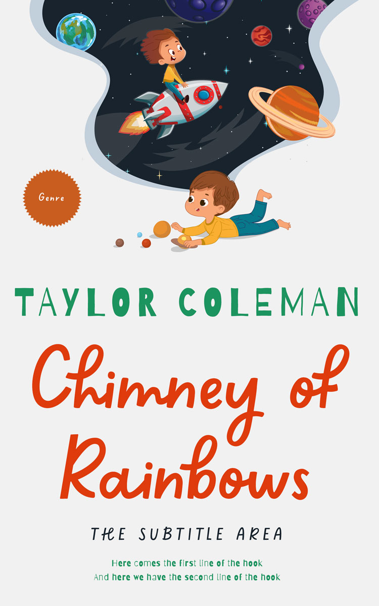 2D view of Premade Children's Book Cover - Te Papa Green