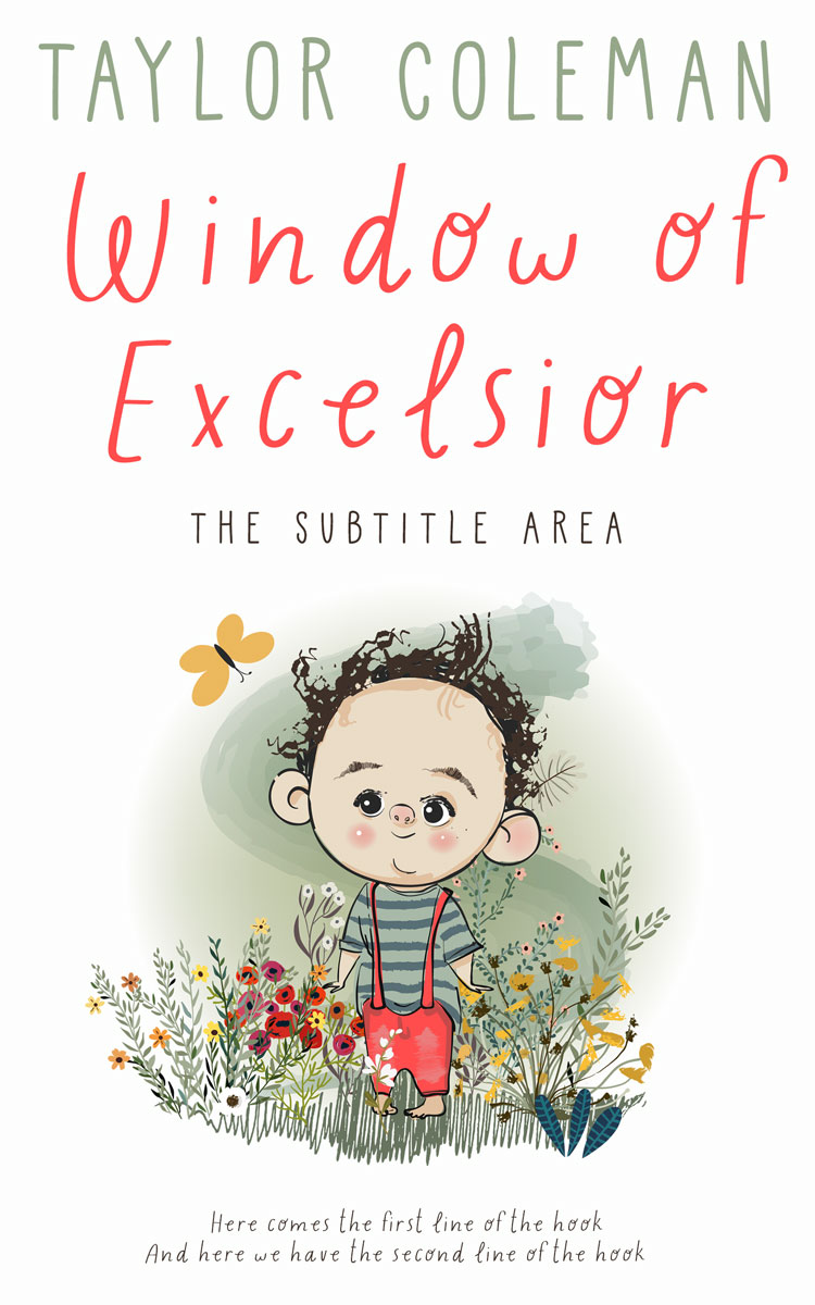 2D view of Premade Children's Book Cover - Moon Mist