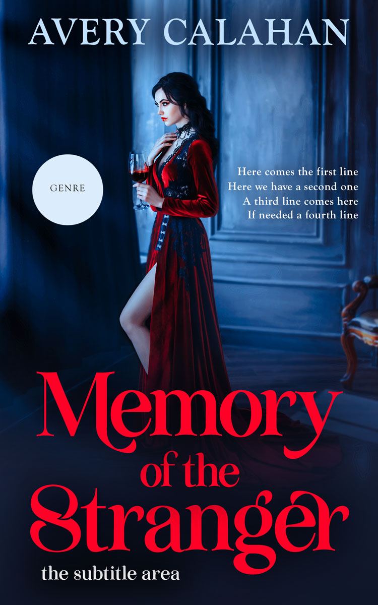 2D view of Premade Horror Book Cover - Black