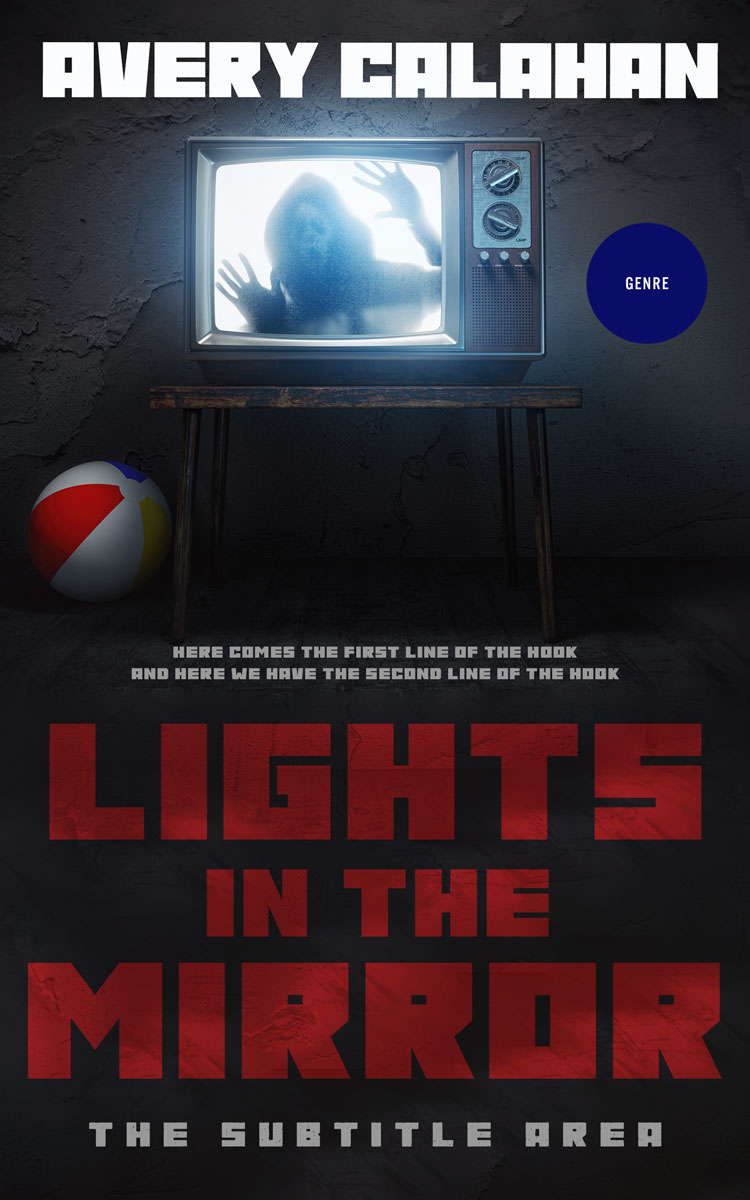 2D view of Premade Horror Book Cover - Shark