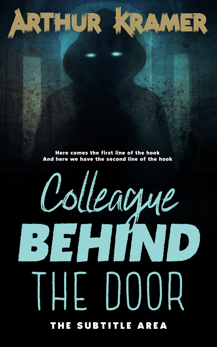 2D view of Premade Horror Book Cover - Shadow Green