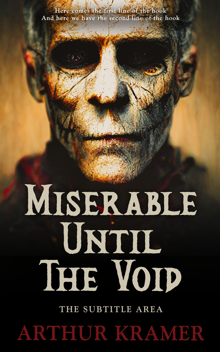 2D view of Premade Horror Book Cover - Laser