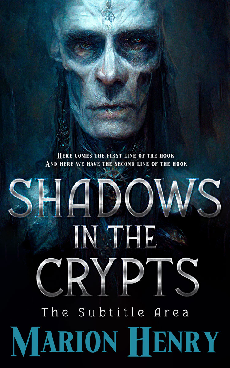 2D view of Premade Horror Book Cover - Ebony