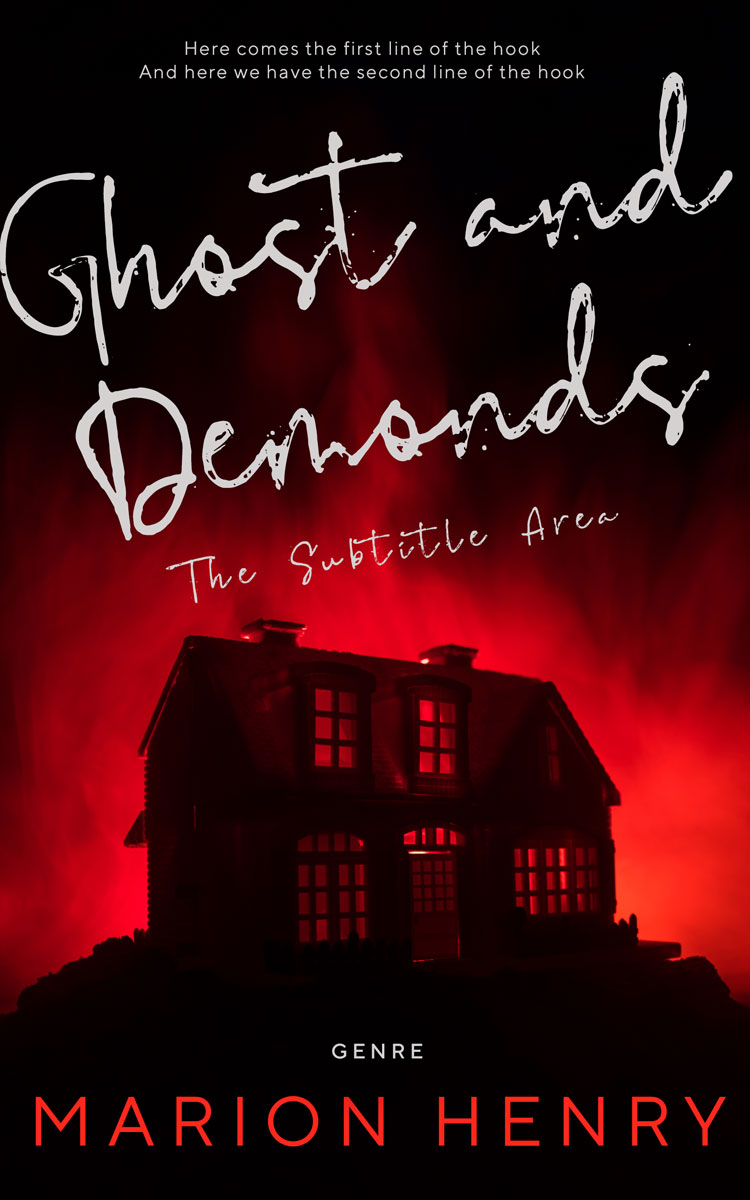 2D view of Premade Horror Book Cover - Flush Mahogany