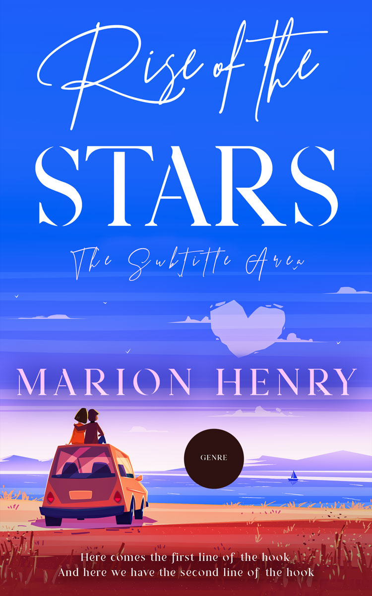 2D view of Premade Romance Book Cover - Dodger Blue