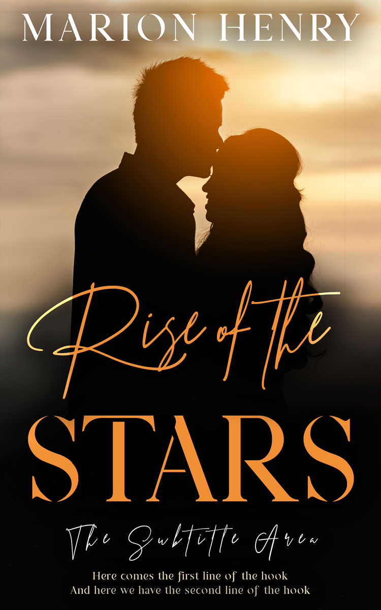 2D view of Premade Romance Book Cover - Tan