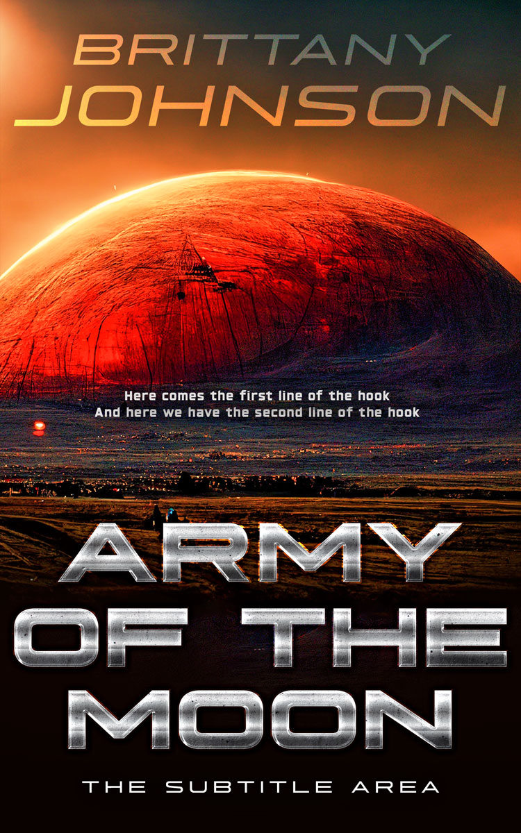 2D view of Premade Science Fiction Book Cover - Terracotta