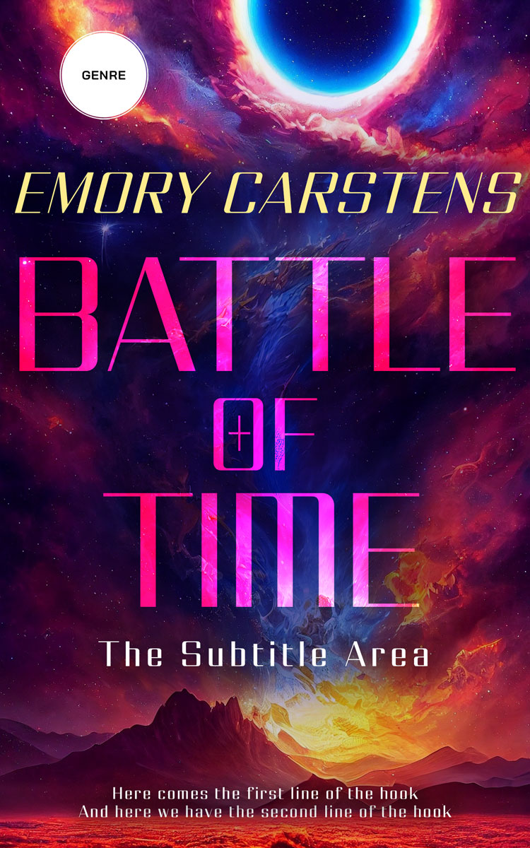 2D view of Premade Science Fiction Book Cover - Valentino