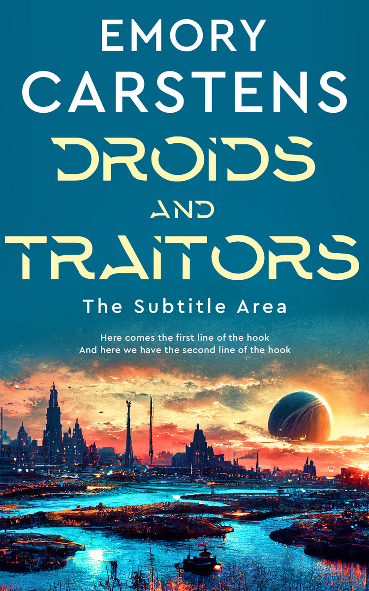 2D view of Premade Science Fiction Book Cover - Atoll