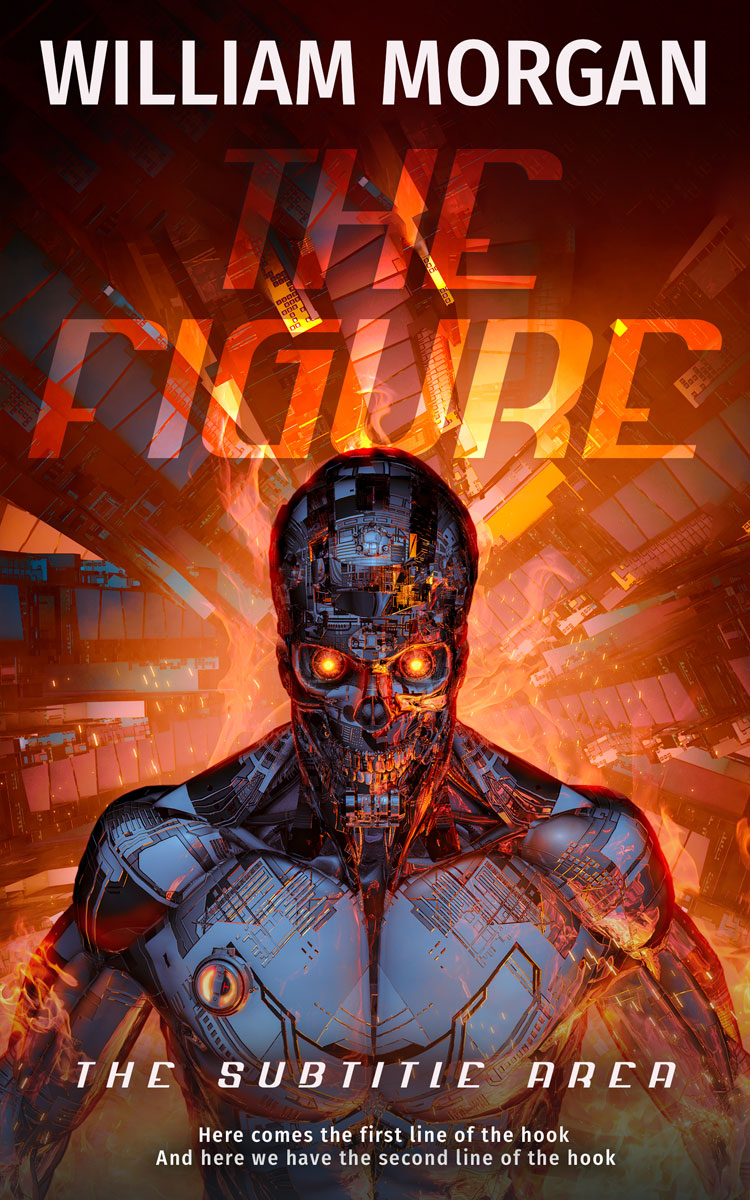 2D view of Premade Science Fiction Book Cover - Cocoa Bean