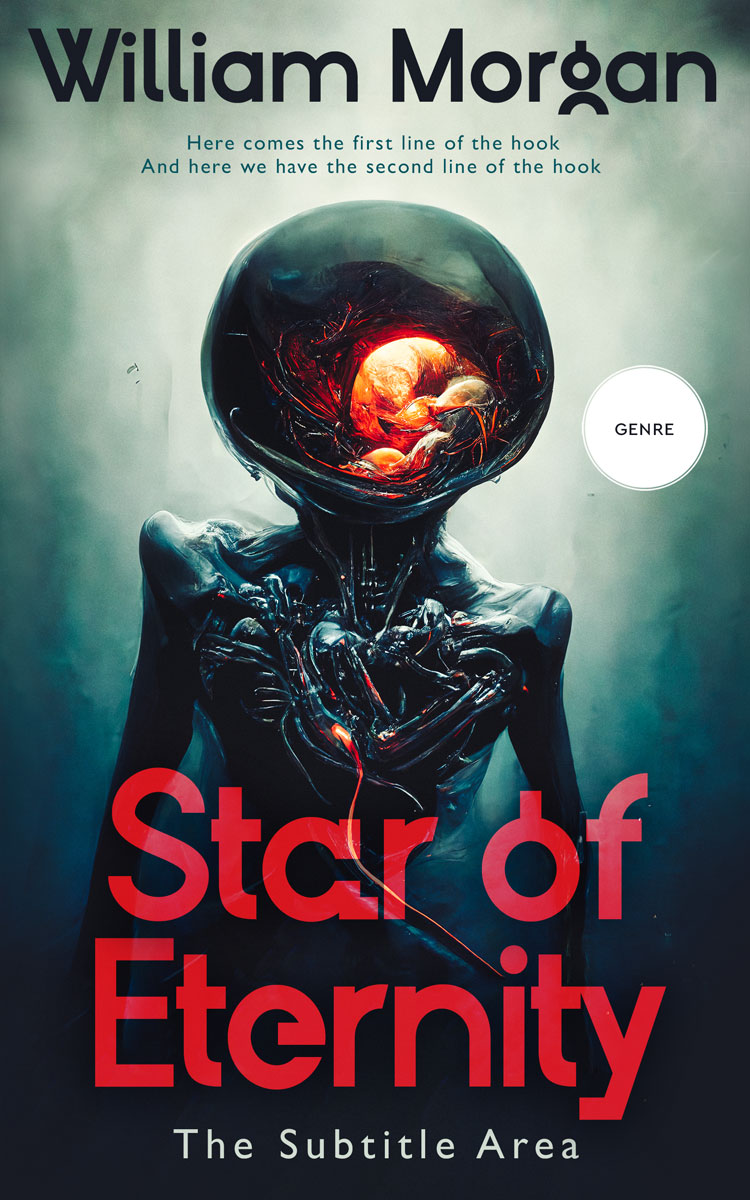 2D view of Premade Science Fiction Book Cover - Ebony Clay