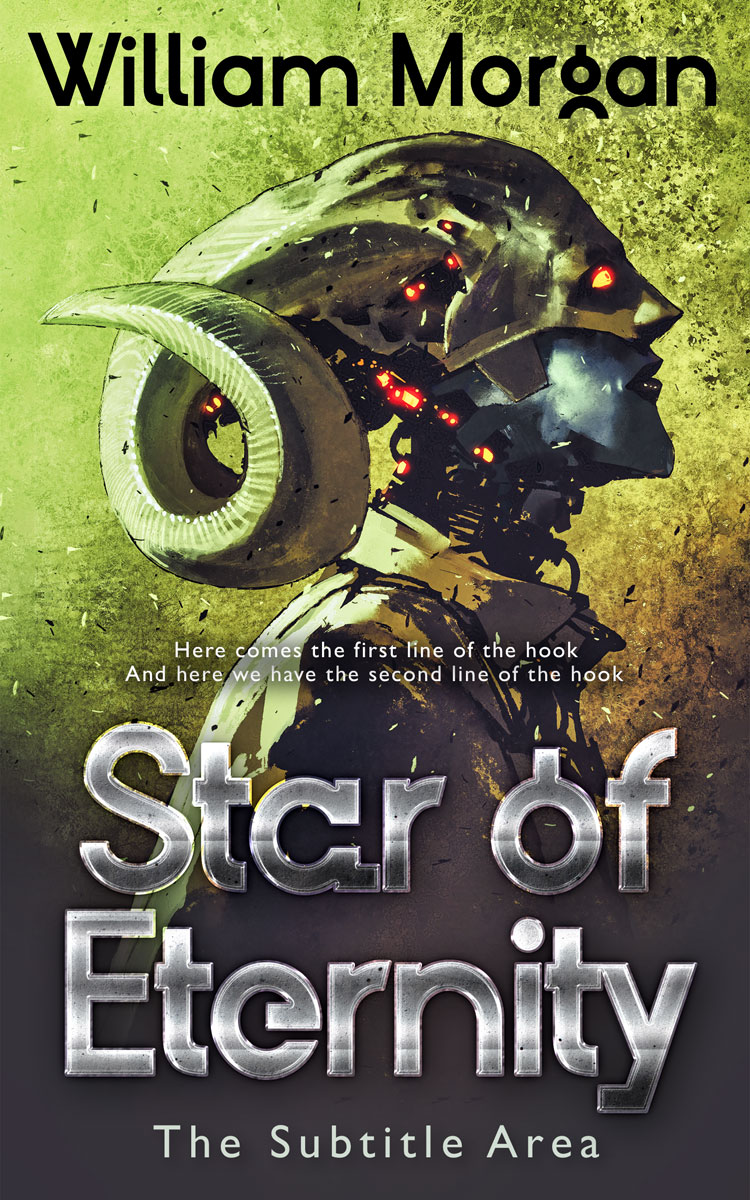 2D view of Premade Science Fiction Book Cover - Deco