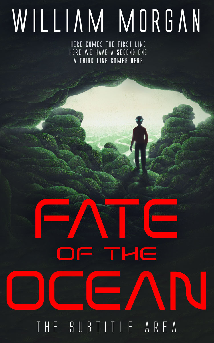 2D view of Premade Science Fiction Book Cover - Shark