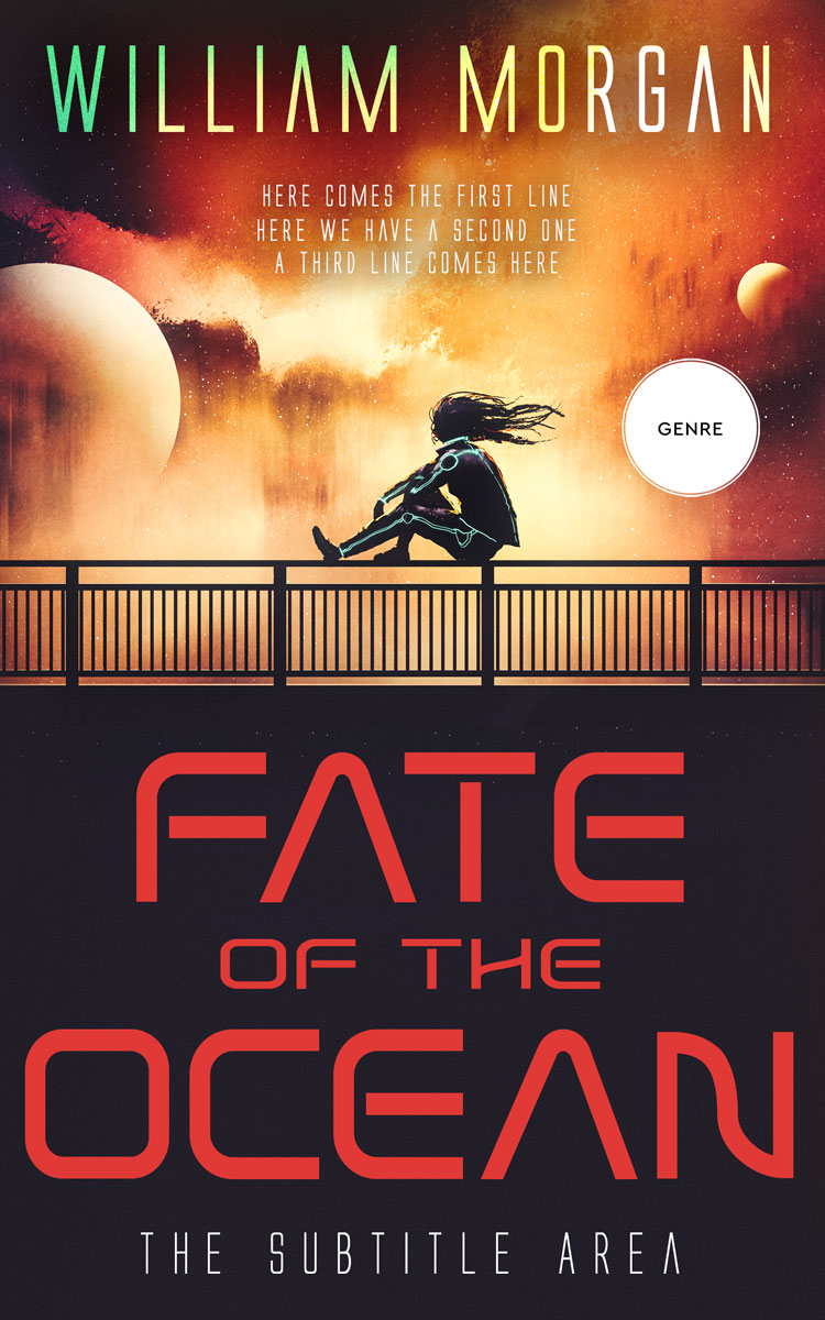 2D view of Premade Science Fiction Book Cover - Cocoa Brown