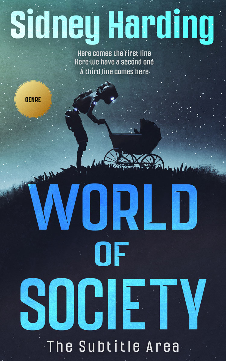 2D view of Premade Science Fiction Book Cover - Ebony Clay