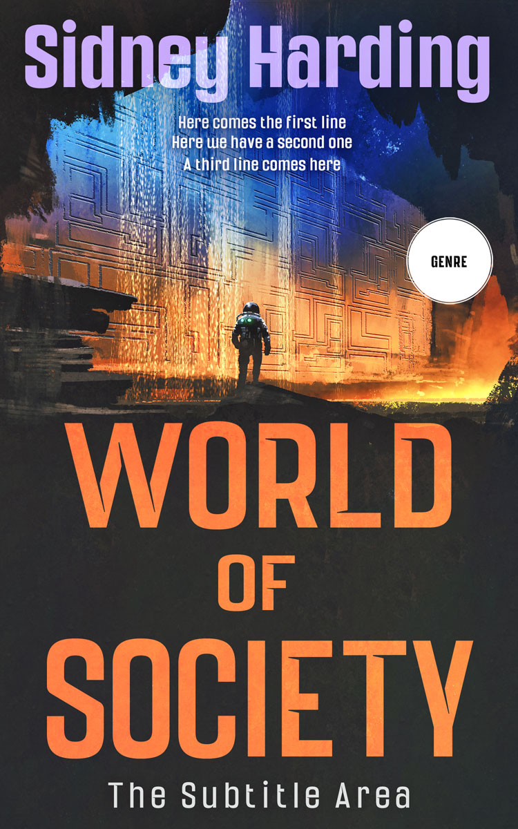 2D view of Premade Apocalyptica Book Cover - Apricot