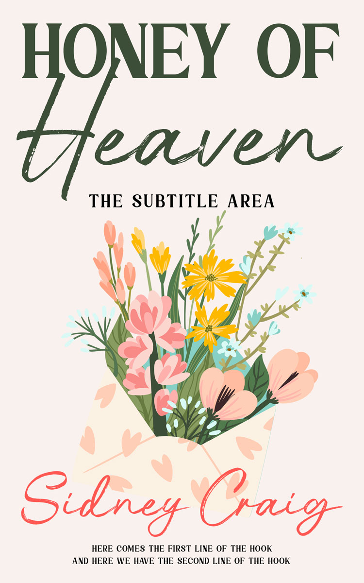 2D view of Premade Romance Book Cover - White Linen