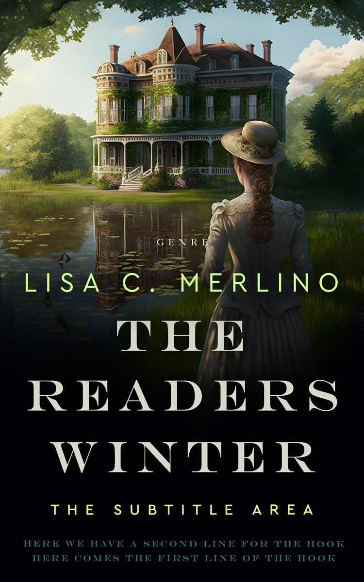 2D view of Premade Historical Book Cover - Foggy Gray