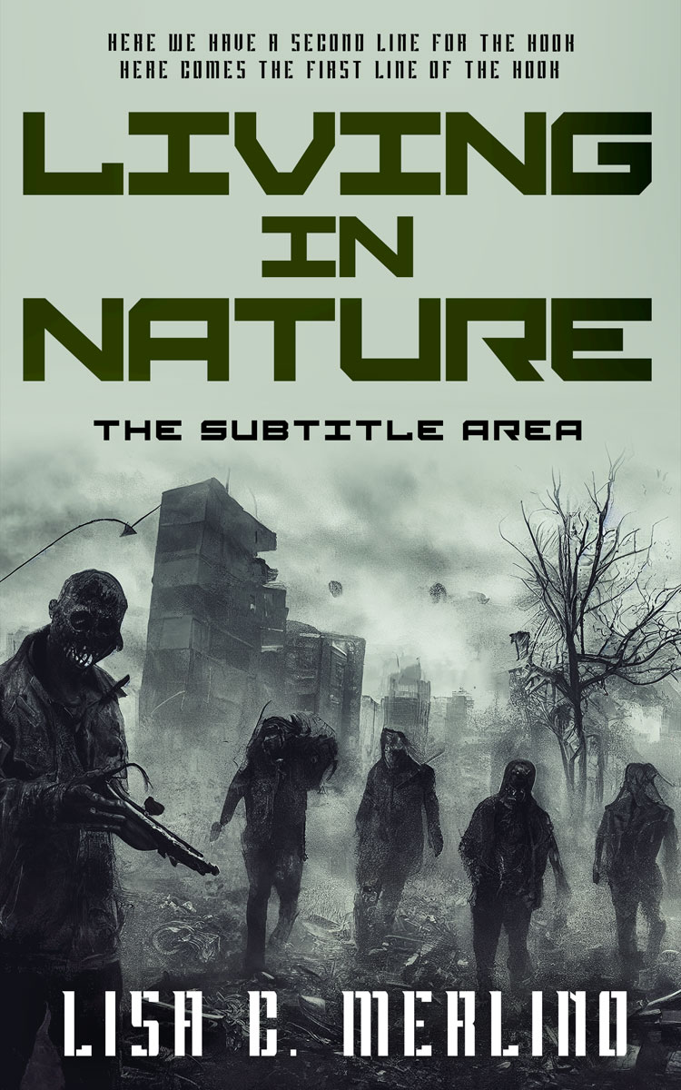 2D view of Premade Apocalyptica Book Cover - Powder Ash