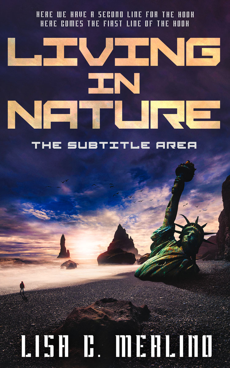 2D view of Premade Apocalyptica Book Cover - Steel Gray