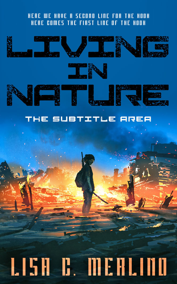 2D view of Premade Apocalyptica Book Cover - Tory Blue