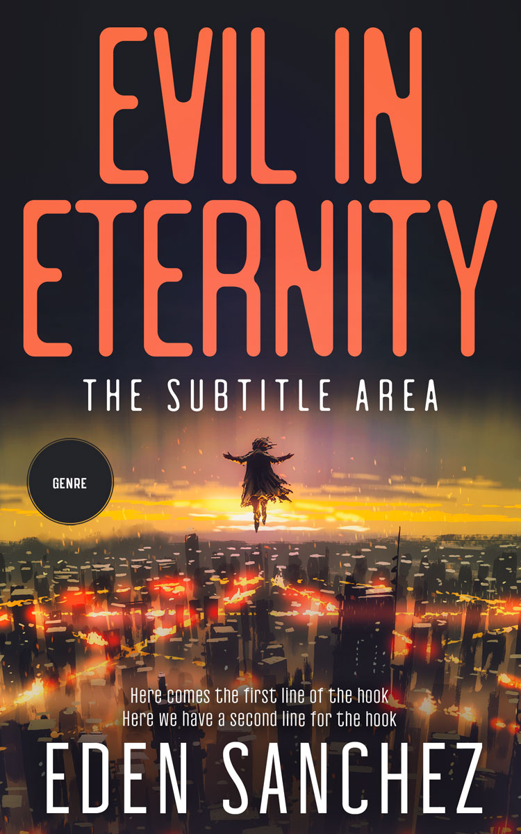 2D view of Premade Fantasy Book Cover - Terracotta