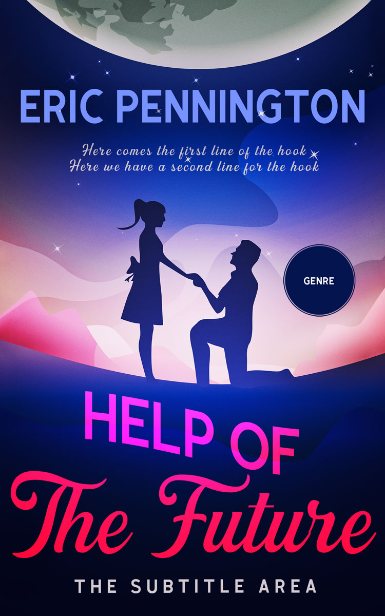 2D view of Premade Romance Book Cover - Blue Zodiac