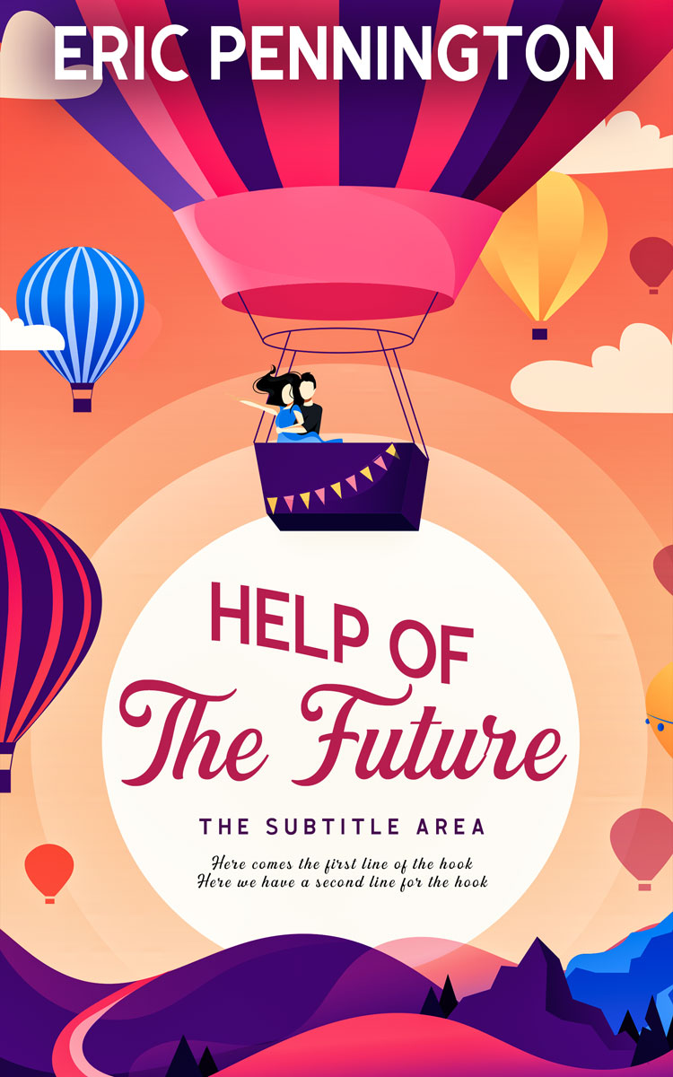 2D view of Premade Romance Book Cover - Persian Indigo