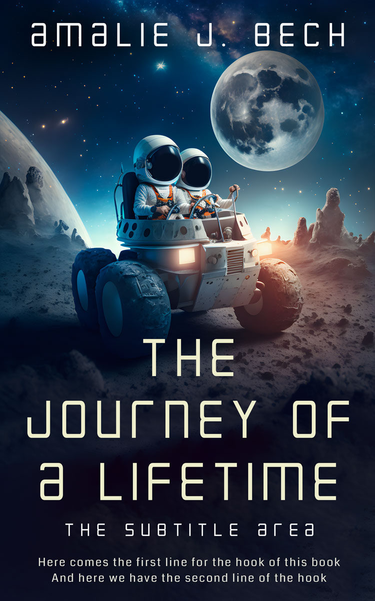 2D view of Premade Science Fiction Book Cover - Mirage